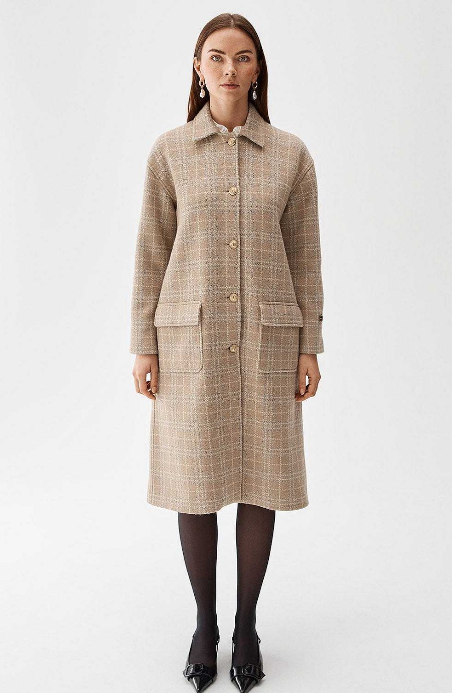 Women BUSNEL Coats & Jackets | Bibi Coat Toffee Check