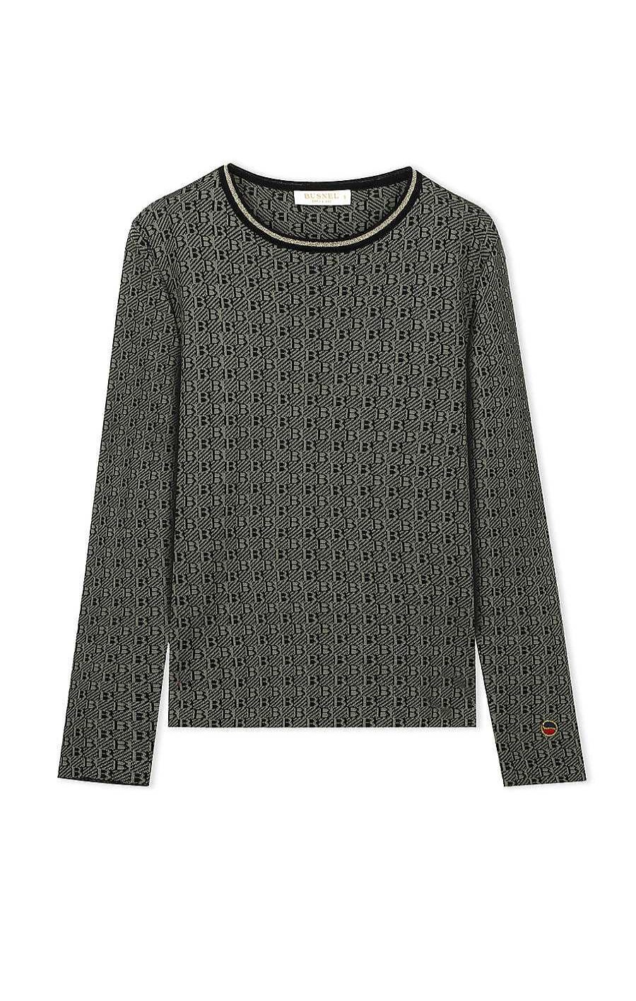 Women BUSNEL Tops & T-Shirts | Roberta Top Black/Olive