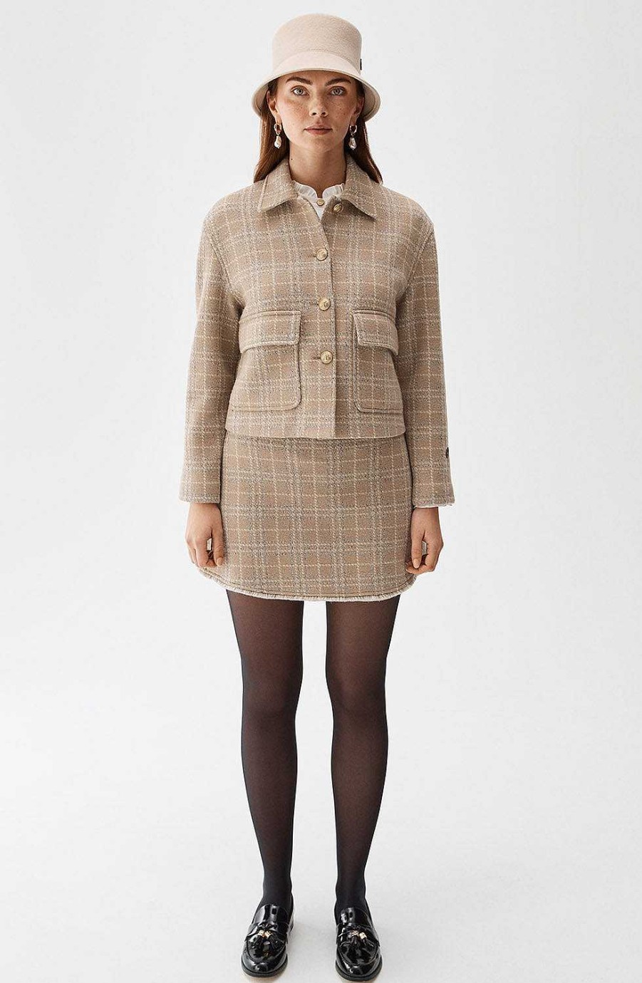 Women BUSNEL Coats & Jackets | Becky Jacket Toffee Check